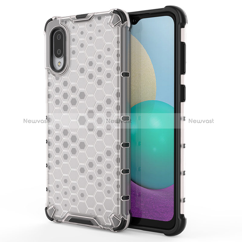 Silicone Transparent Frame Case Cover 360 Degrees for Samsung Galaxy M02