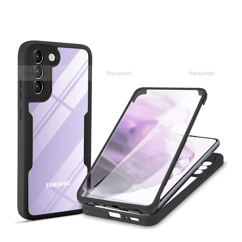 Silicone Transparent Frame Case Cover 360 Degrees for Samsung Galaxy S21 5G