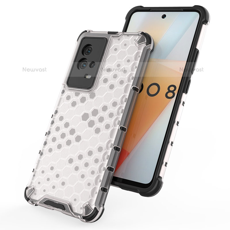 Silicone Transparent Frame Case Cover 360 Degrees for Vivo iQOO 8 5G