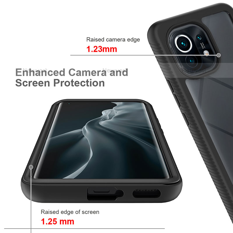 Silicone Transparent Frame Case Cover 360 Degrees for Xiaomi Mi 11 5G