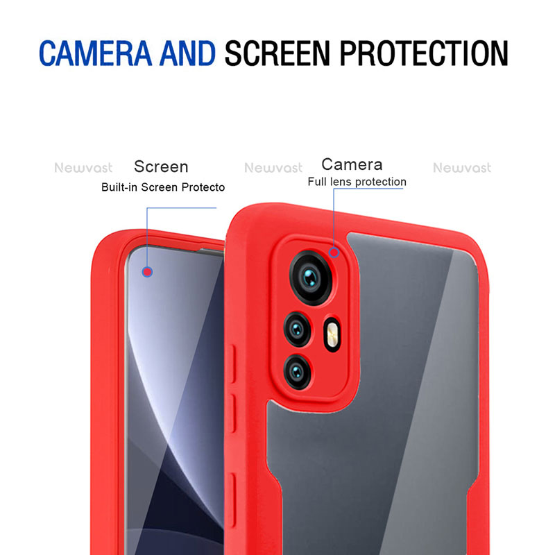 Silicone Transparent Frame Case Cover 360 Degrees for Xiaomi Mi 12 Pro 5G