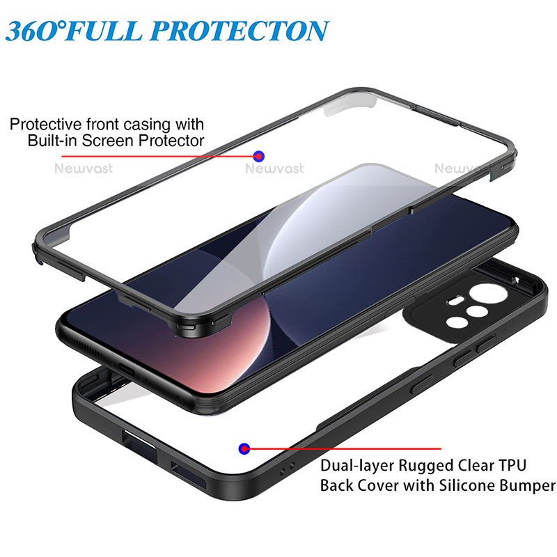 Silicone Transparent Frame Case Cover 360 Degrees for Xiaomi Mi 12S Pro 5G