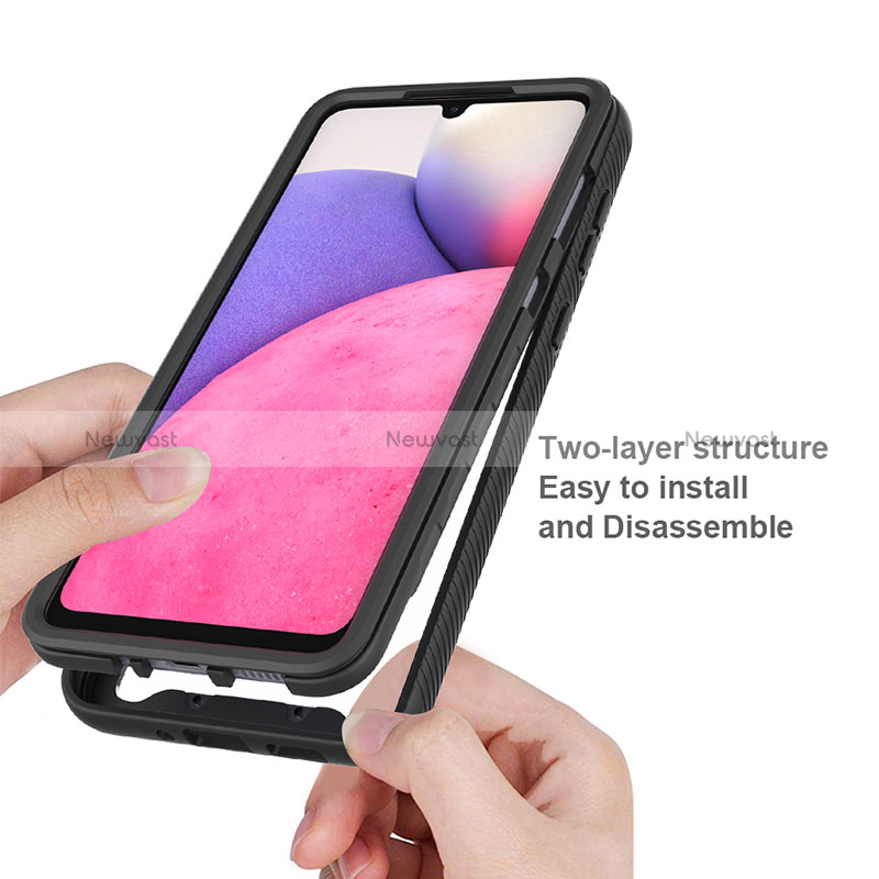 Silicone Transparent Frame Case Cover 360 Degrees JX1 for Samsung Galaxy A33 5G