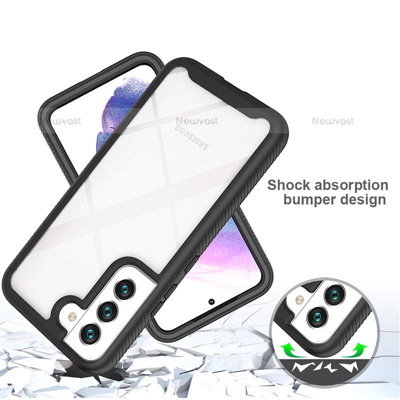 Silicone Transparent Frame Case Cover 360 Degrees M01 for Samsung Galaxy S23 Plus 5G