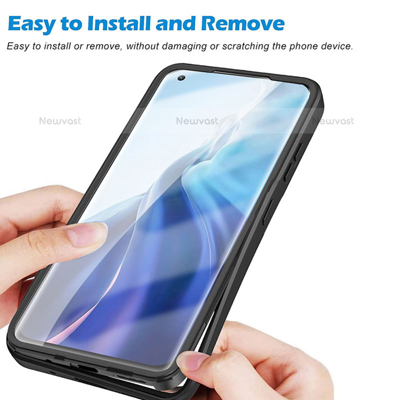 Silicone Transparent Frame Case Cover 360 Degrees M01 for Xiaomi Mi 11 5G