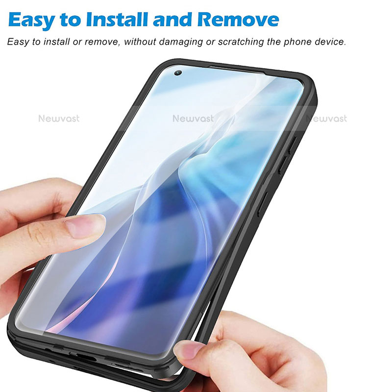 Silicone Transparent Frame Case Cover 360 Degrees M01 for Xiaomi Mi 11 Lite 5G