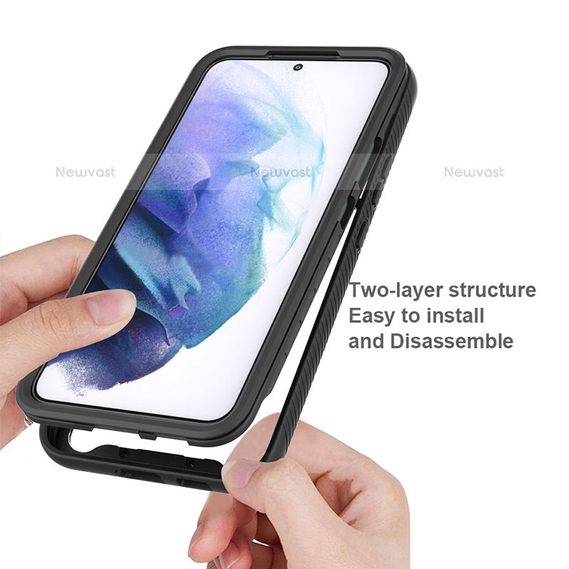 Silicone Transparent Frame Case Cover 360 Degrees M02 for Samsung Galaxy S21 5G