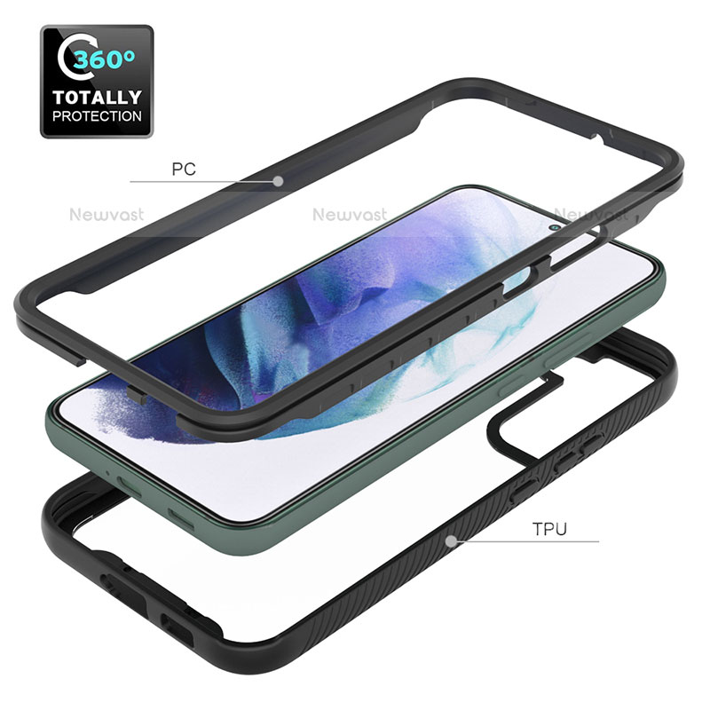 Silicone Transparent Frame Case Cover 360 Degrees M02 for Samsung Galaxy S21 FE 5G