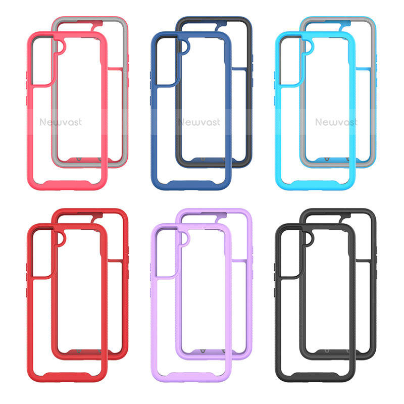 Silicone Transparent Frame Case Cover 360 Degrees M02 for Samsung Galaxy S21 Plus 5G