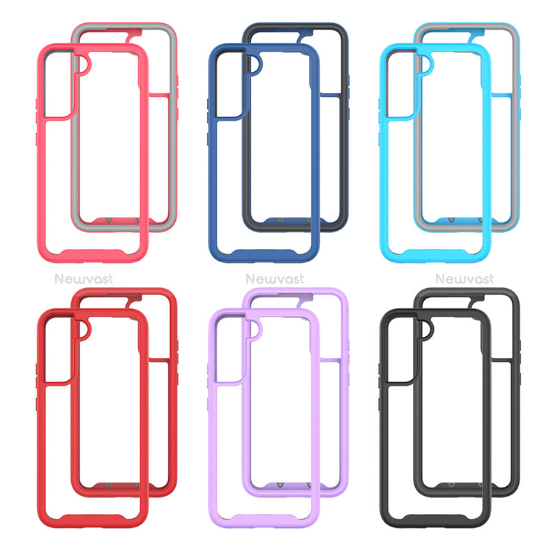 Silicone Transparent Frame Case Cover 360 Degrees M02 for Samsung Galaxy S22 Plus 5G