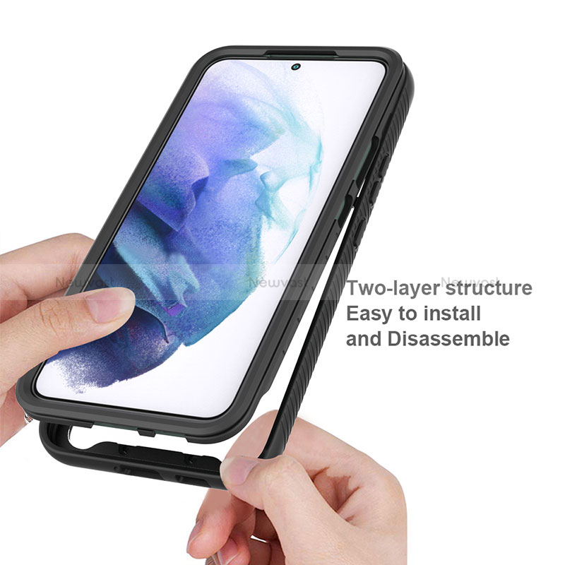 Silicone Transparent Frame Case Cover 360 Degrees M02 for Samsung Galaxy S22 Plus 5G