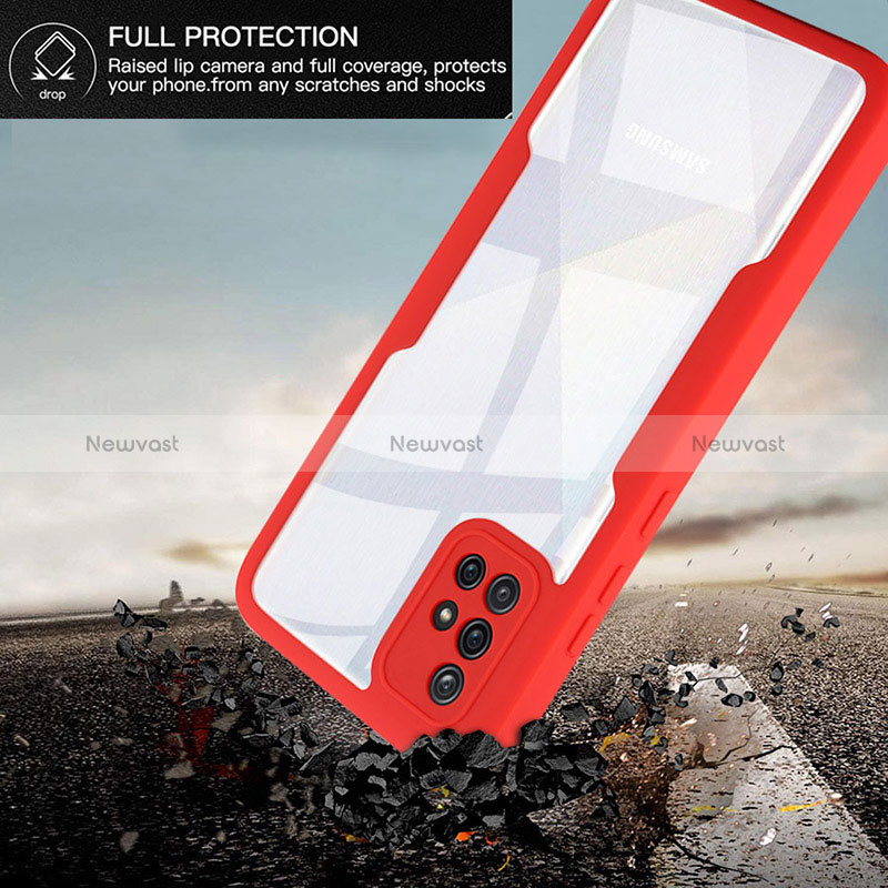 Silicone Transparent Frame Case Cover 360 Degrees MJ1 for Samsung Galaxy A71 5G