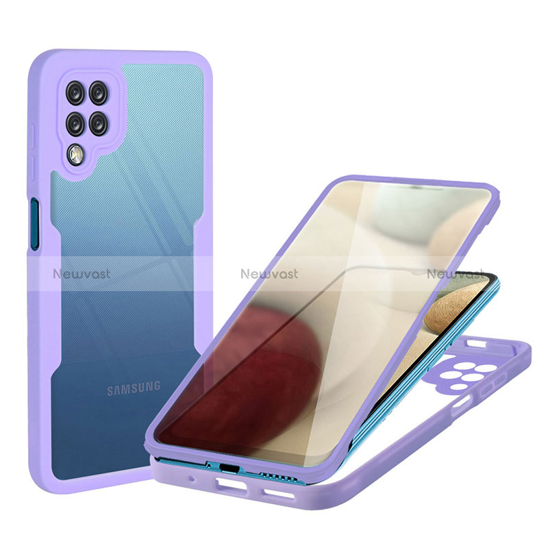 Silicone Transparent Frame Case Cover 360 Degrees MJ1 for Samsung Galaxy M12