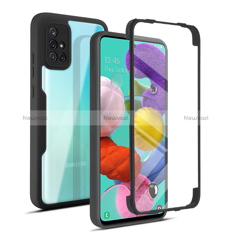 Silicone Transparent Frame Case Cover 360 Degrees MJ1 for Samsung Galaxy M40S