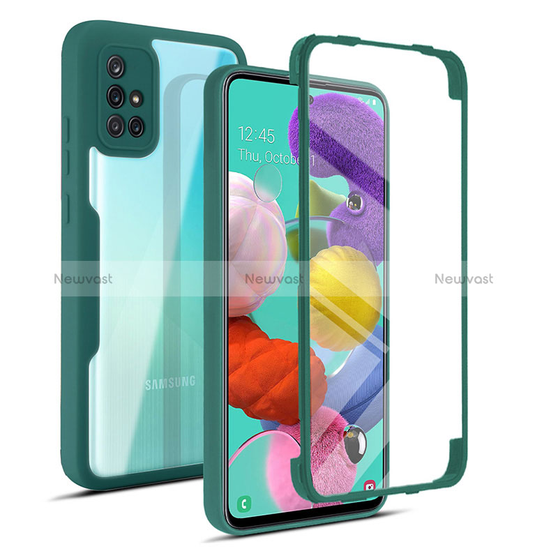 Silicone Transparent Frame Case Cover 360 Degrees MJ1 for Samsung Galaxy M40S