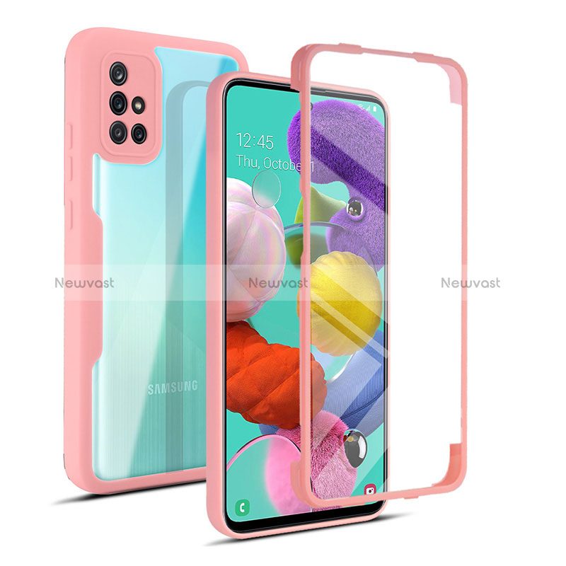 Silicone Transparent Frame Case Cover 360 Degrees MJ1 for Samsung Galaxy M40S