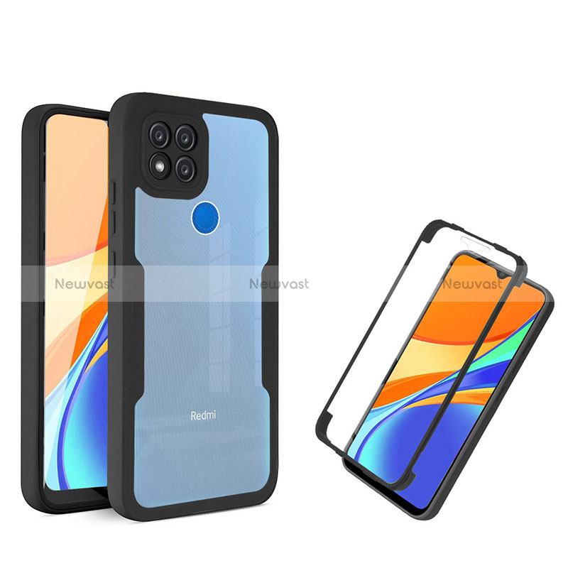 Silicone Transparent Frame Case Cover 360 Degrees MJ1 for Xiaomi Redmi 9C