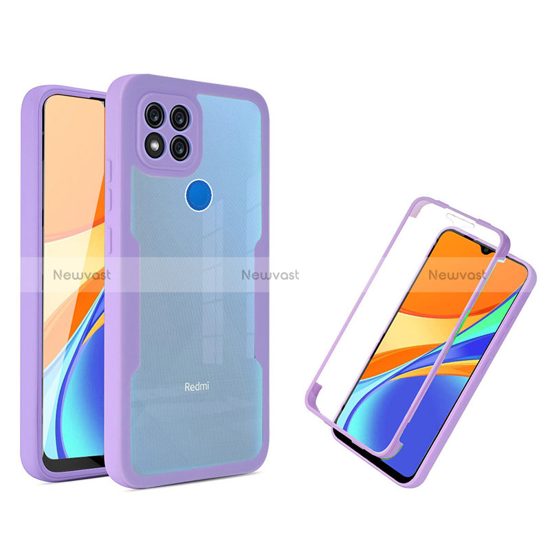 Silicone Transparent Frame Case Cover 360 Degrees MJ1 for Xiaomi Redmi 9C