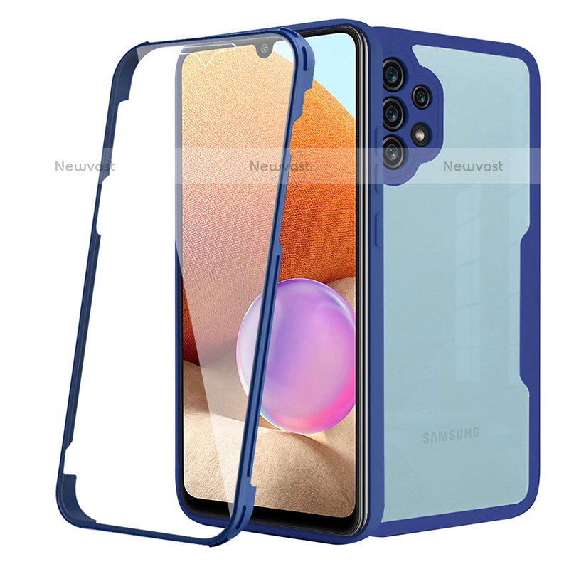 Silicone Transparent Frame Case Cover 360 Degrees MJ2 for Samsung Galaxy M32 5G