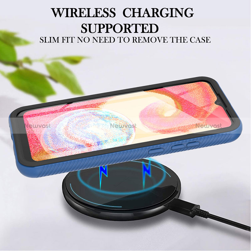 Silicone Transparent Frame Case Cover 360 Degrees YB1 for Samsung Galaxy M04
