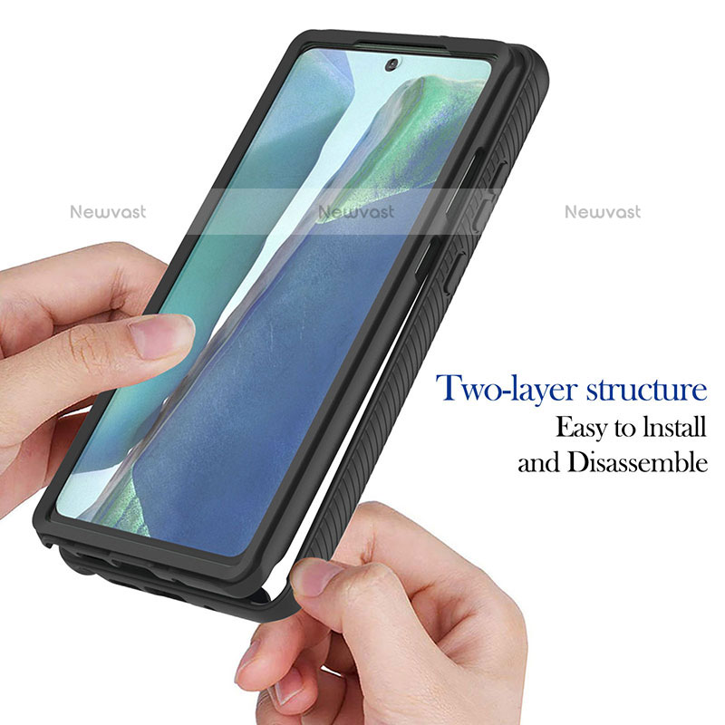 Silicone Transparent Frame Case Cover 360 Degrees YB1 for Samsung Galaxy Note 20 5G