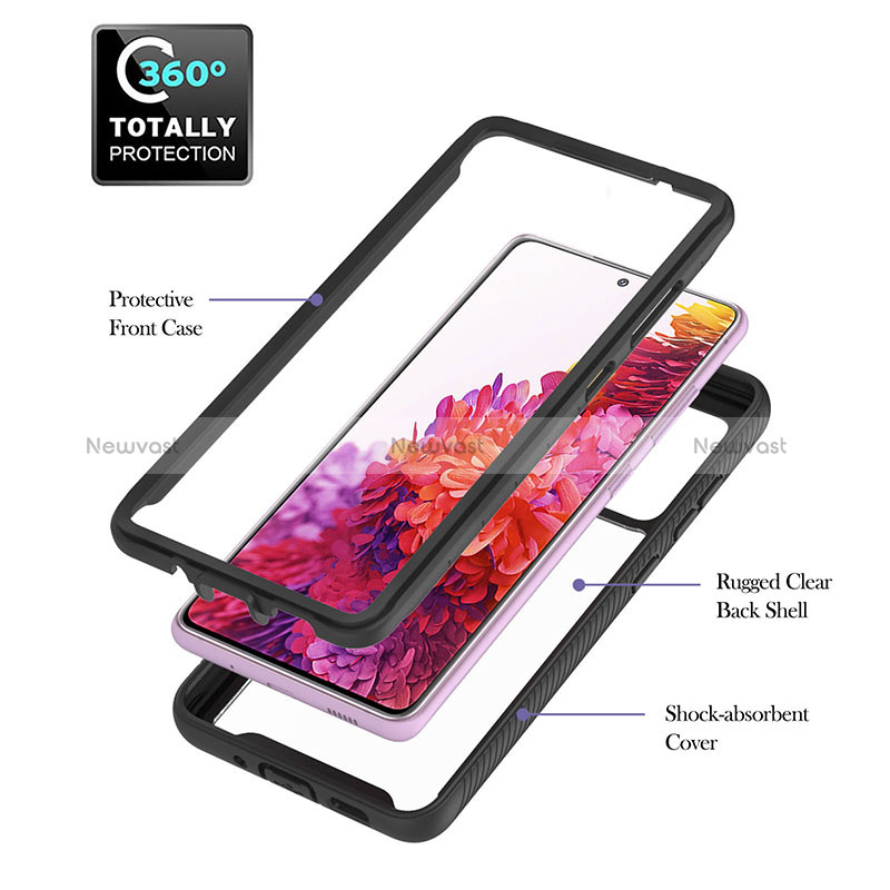 Silicone Transparent Frame Case Cover 360 Degrees YB1 for Samsung Galaxy S20 Lite 5G