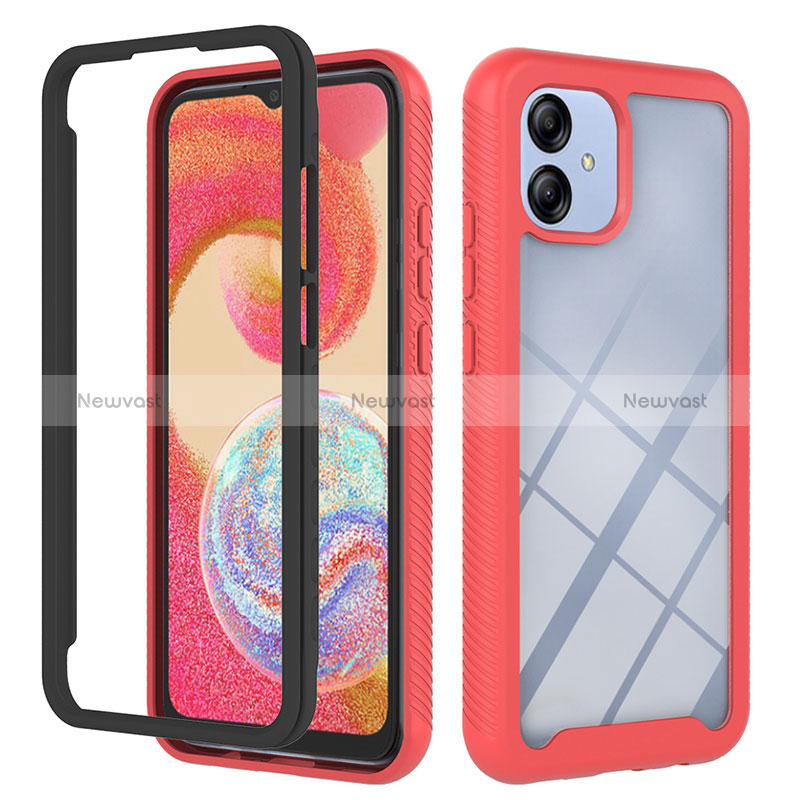 Silicone Transparent Frame Case Cover 360 Degrees YB2 for Samsung Galaxy M04