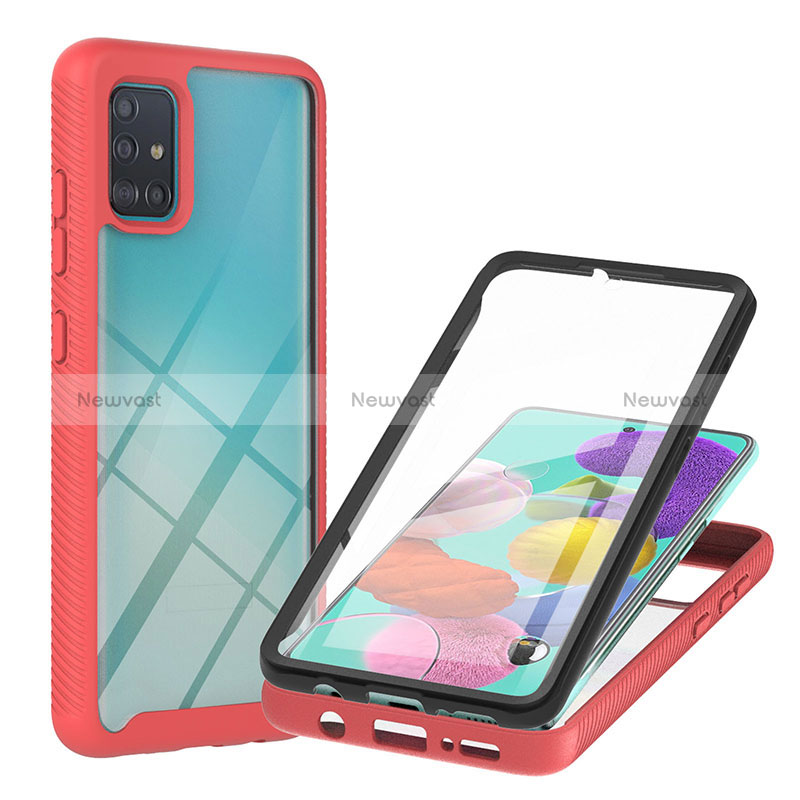 Silicone Transparent Frame Case Cover 360 Degrees YB2 for Samsung Galaxy M40S
