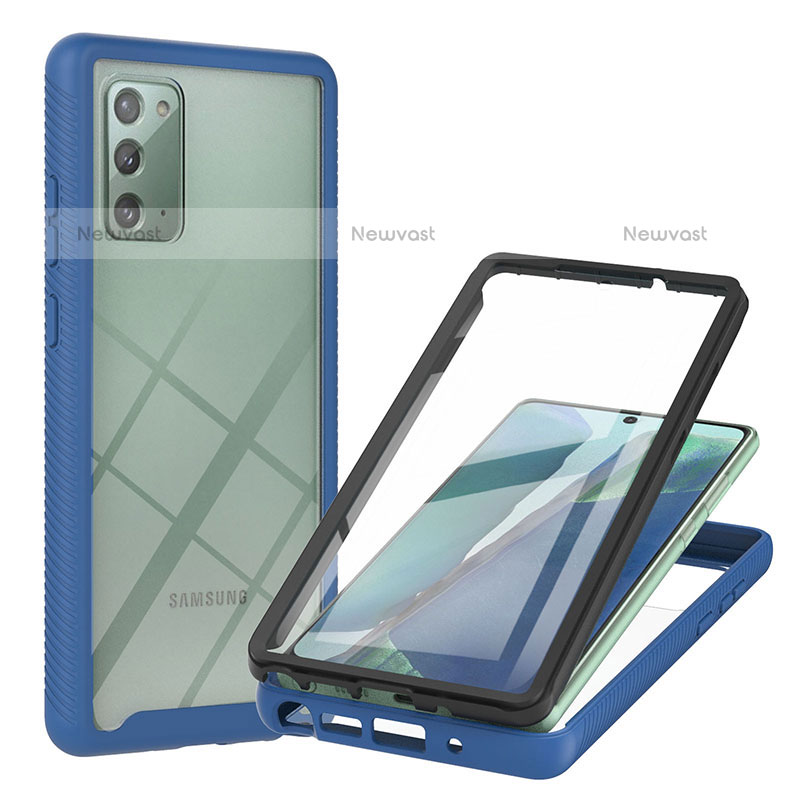 Silicone Transparent Frame Case Cover 360 Degrees YB2 for Samsung Galaxy Note 20 5G