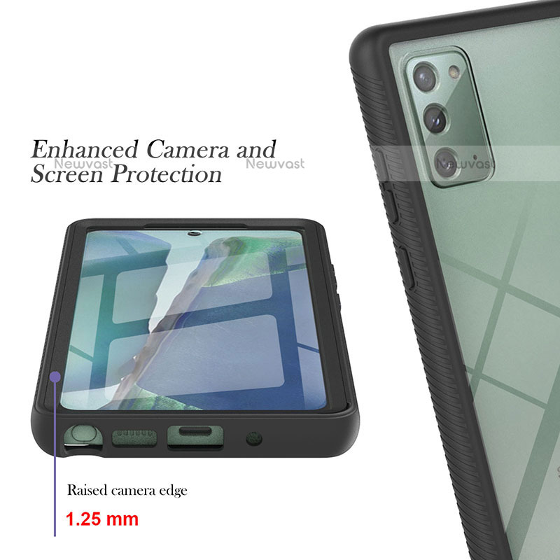 Silicone Transparent Frame Case Cover 360 Degrees YB2 for Samsung Galaxy Note 20 5G