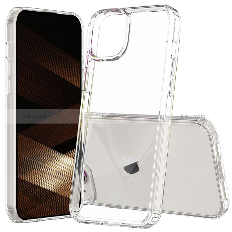 Silicone Transparent Frame Case Cover 360 Degrees ZJ1 for Apple iPhone 13