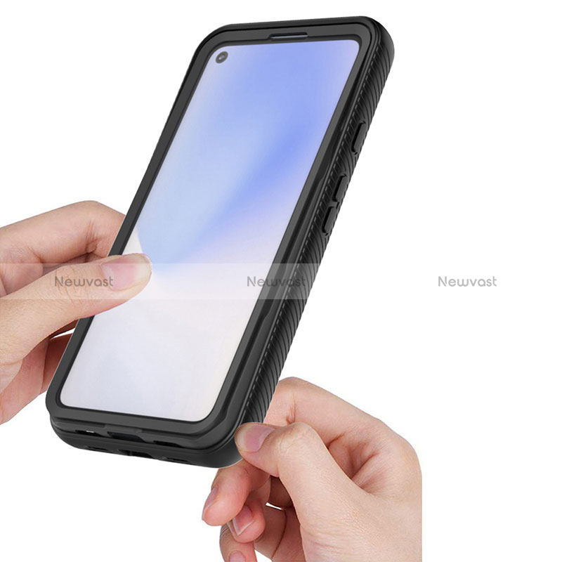 Silicone Transparent Frame Case Cover 360 Degrees ZJ1 for Google Pixel 4a 5G