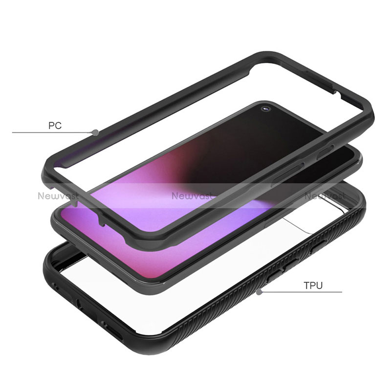 Silicone Transparent Frame Case Cover 360 Degrees ZJ1 for Google Pixel 5