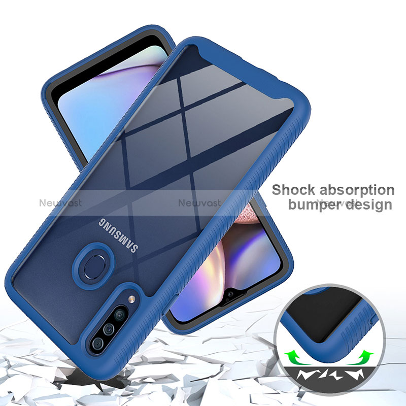 Silicone Transparent Frame Case Cover 360 Degrees ZJ1 for Samsung Galaxy A20s