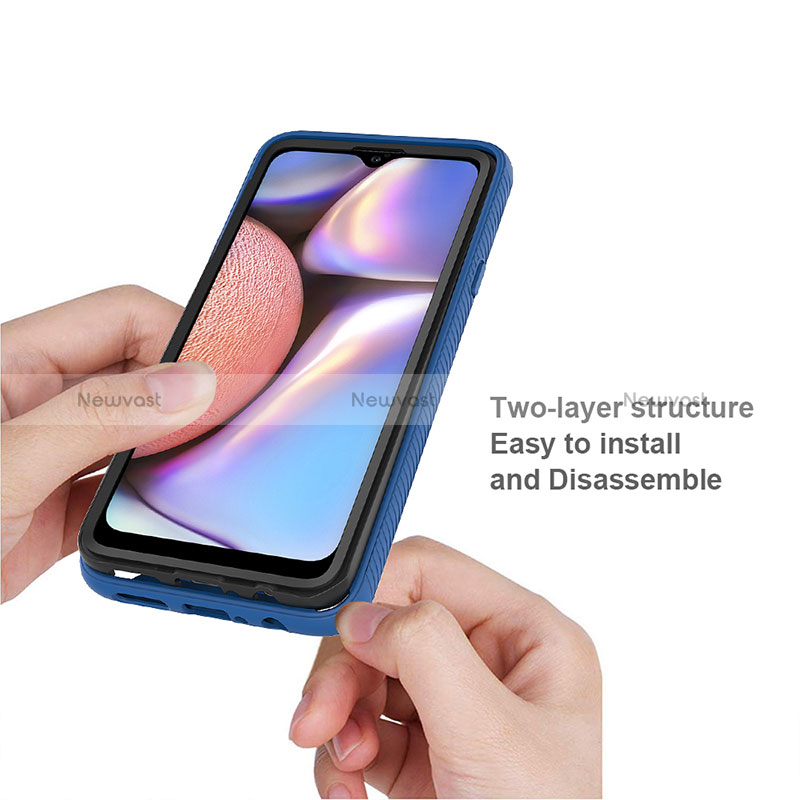 Silicone Transparent Frame Case Cover 360 Degrees ZJ1 for Samsung Galaxy A20s