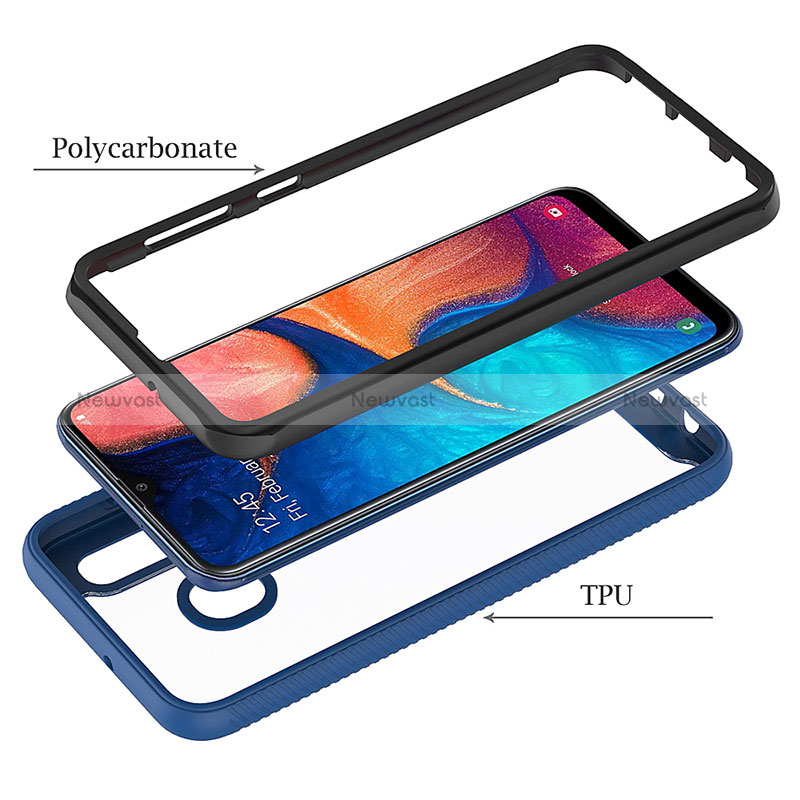 Silicone Transparent Frame Case Cover 360 Degrees ZJ1 for Samsung Galaxy A30