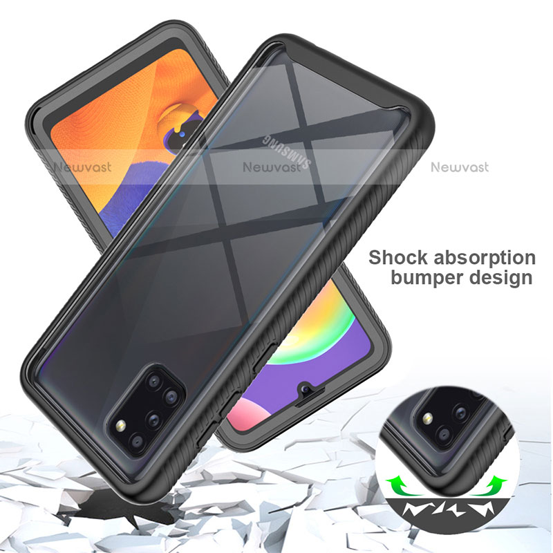 Silicone Transparent Frame Case Cover 360 Degrees ZJ1 for Samsung Galaxy A31