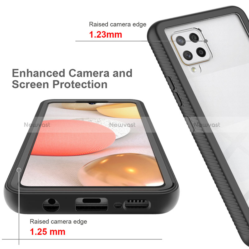 Silicone Transparent Frame Case Cover 360 Degrees ZJ1 for Samsung Galaxy A42 5G