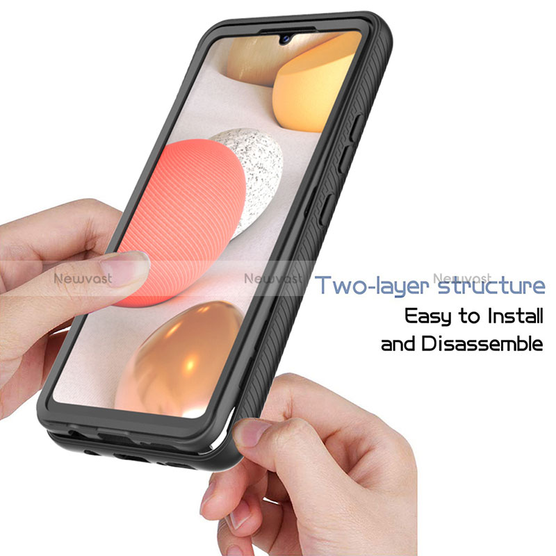 Silicone Transparent Frame Case Cover 360 Degrees ZJ1 for Samsung Galaxy A42 5G