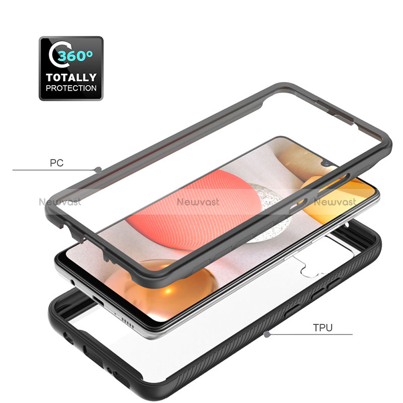 Silicone Transparent Frame Case Cover 360 Degrees ZJ1 for Samsung Galaxy A42 5G
