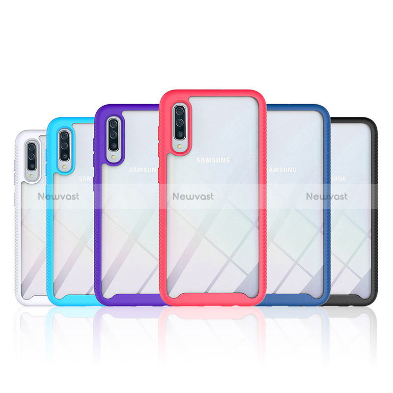 Silicone Transparent Frame Case Cover 360 Degrees ZJ1 for Samsung Galaxy A50S