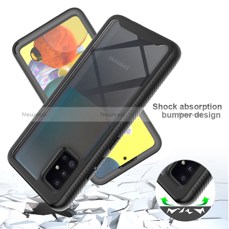 Silicone Transparent Frame Case Cover 360 Degrees ZJ1 for Samsung Galaxy A51 5G