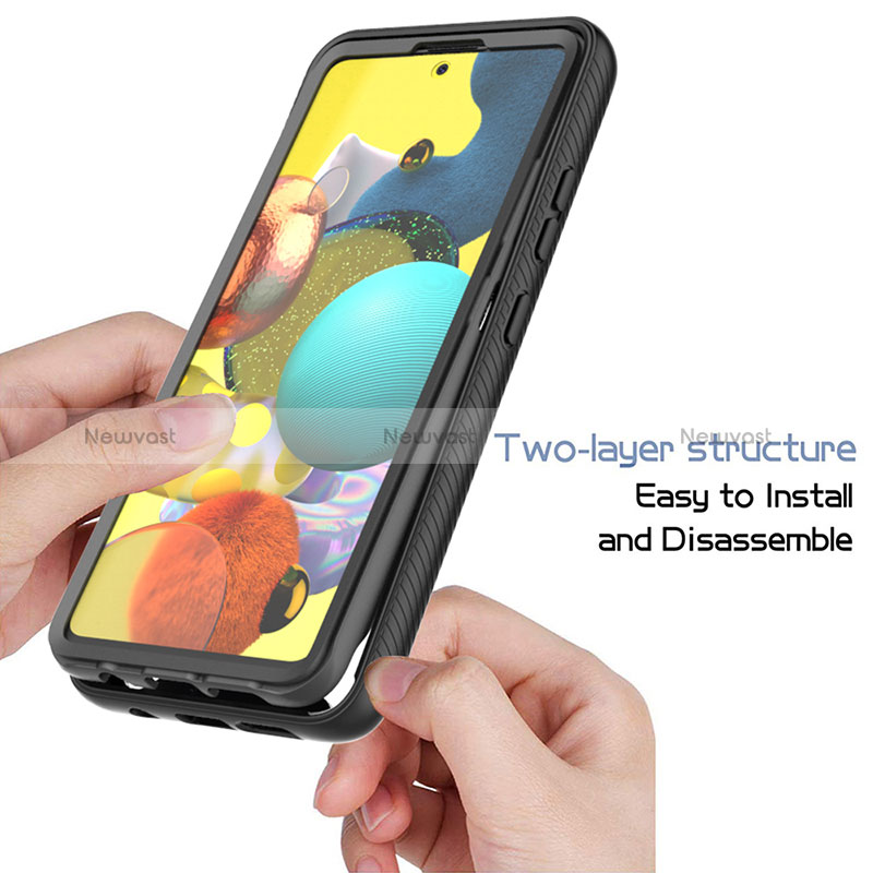 Silicone Transparent Frame Case Cover 360 Degrees ZJ1 for Samsung Galaxy A51 5G