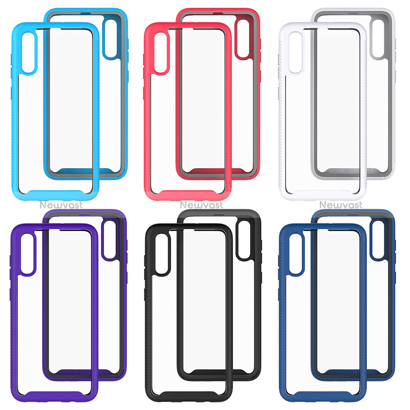 Silicone Transparent Frame Case Cover 360 Degrees ZJ1 for Samsung Galaxy A70S