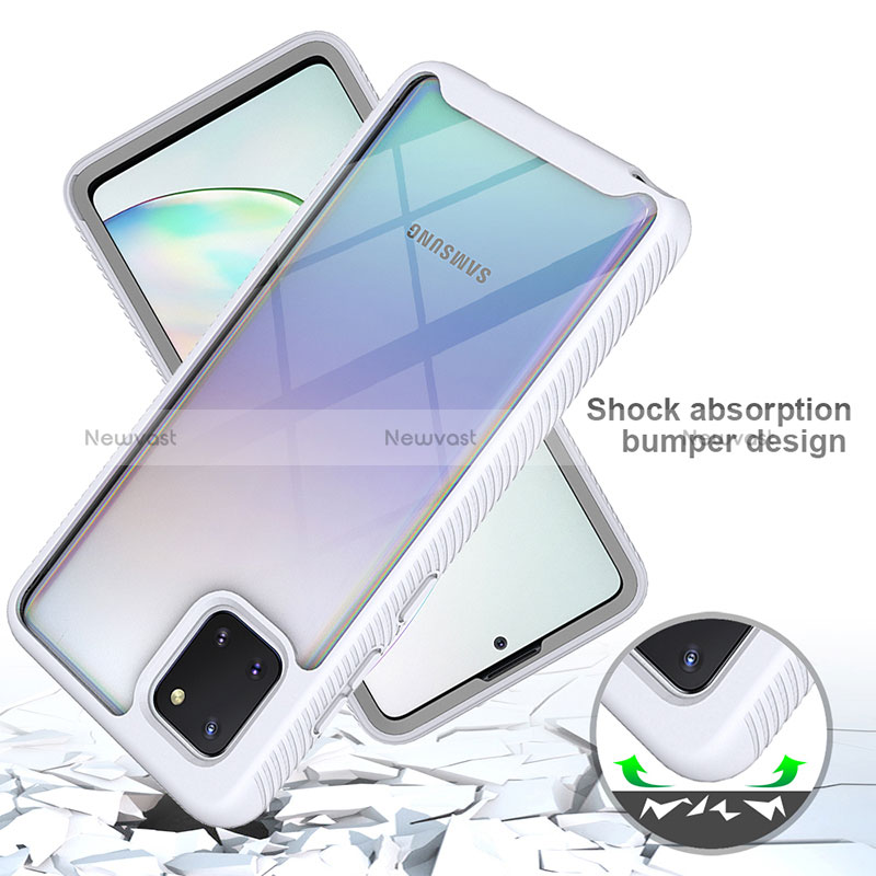 Silicone Transparent Frame Case Cover 360 Degrees ZJ1 for Samsung Galaxy A81
