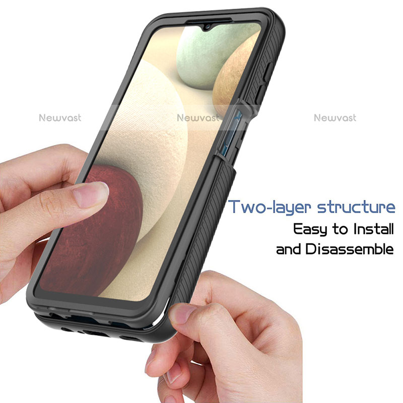 Silicone Transparent Frame Case Cover 360 Degrees ZJ1 for Samsung Galaxy F12