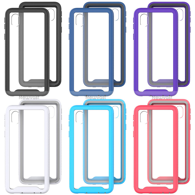 Silicone Transparent Frame Case Cover 360 Degrees ZJ1 for Samsung Galaxy M01 Core