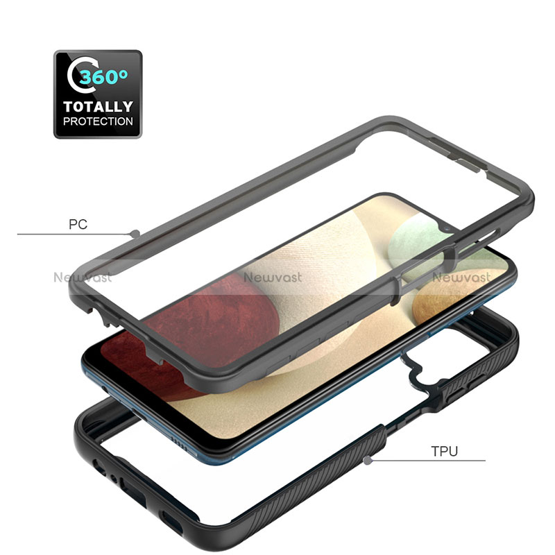 Silicone Transparent Frame Case Cover 360 Degrees ZJ1 for Samsung Galaxy M12
