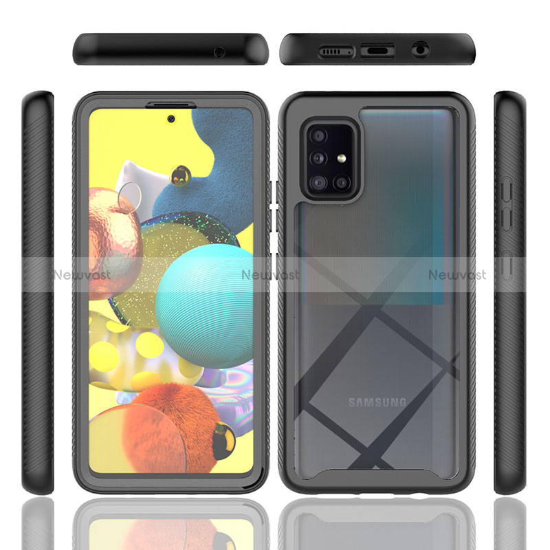 Silicone Transparent Frame Case Cover 360 Degrees ZJ1 for Samsung Galaxy M40S