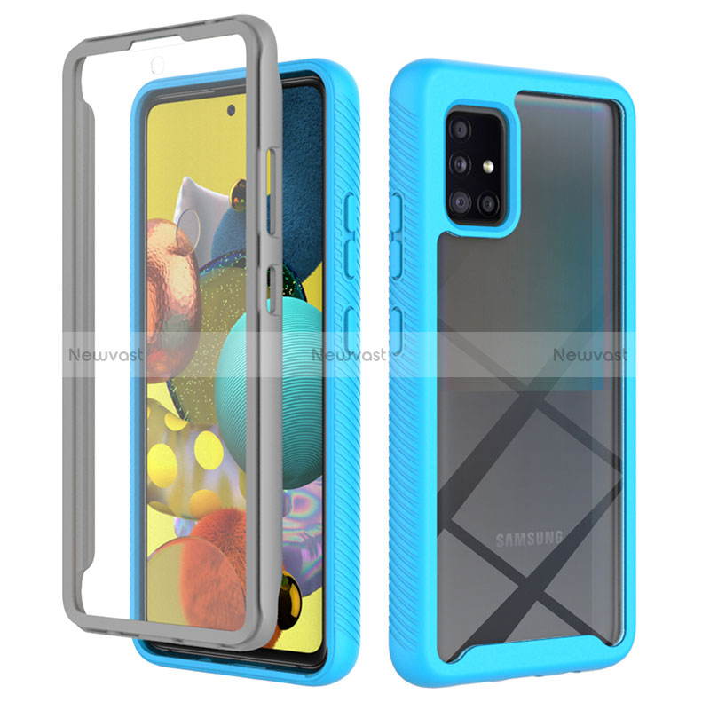 Silicone Transparent Frame Case Cover 360 Degrees ZJ1 for Samsung Galaxy M40S